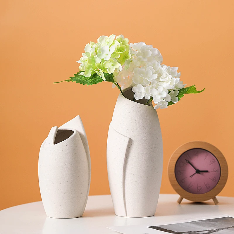

Nordic Ceramics Vase Flower Pot Home Decoration Accessories Office Desktop Living Room Decor Flower Vase