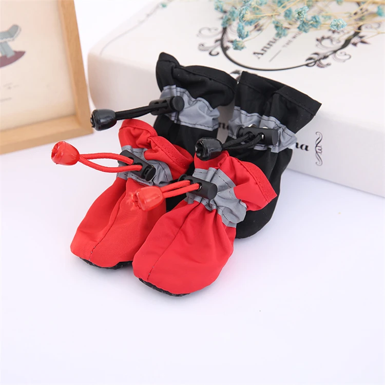 

Pet dog soft-soled rain boots dog foot shoes waterproof rain boots reusable cloth pet shoes for pet dogs, Picture shows