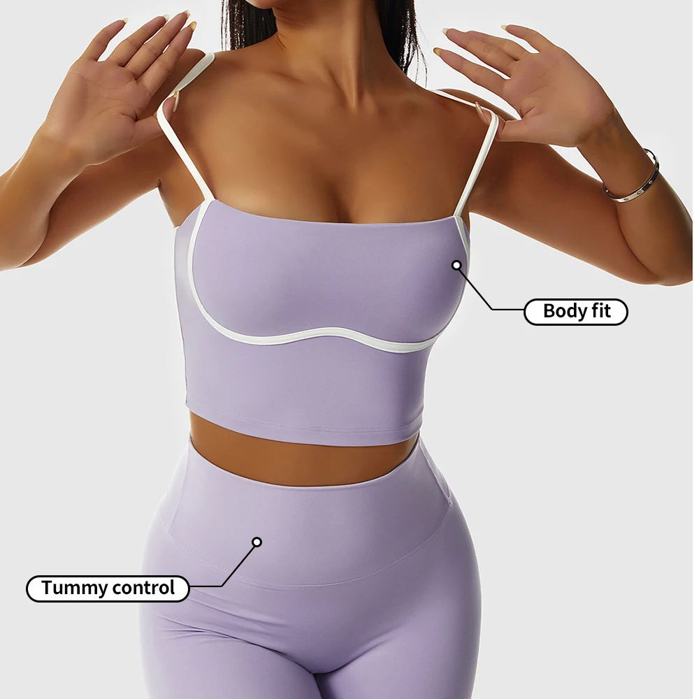 

MIQI Design Contrast Color Fitness Gym Yoga Wear Sportswear Women Yoga Sets Activewear