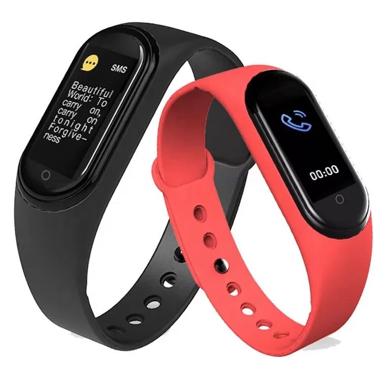 

2022 Hot Sale IP67 Waterproof Smarthwatch Blood Pressure Fitness Tracker Smart band Fitness Band Wristbands M5 Smart Bracelet, Black white sliver gold