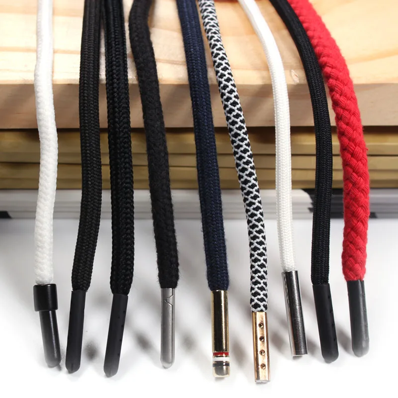 

Metal tip draw cord hoodie rope round end zinc alloy round string garment drawcord, Accept customized