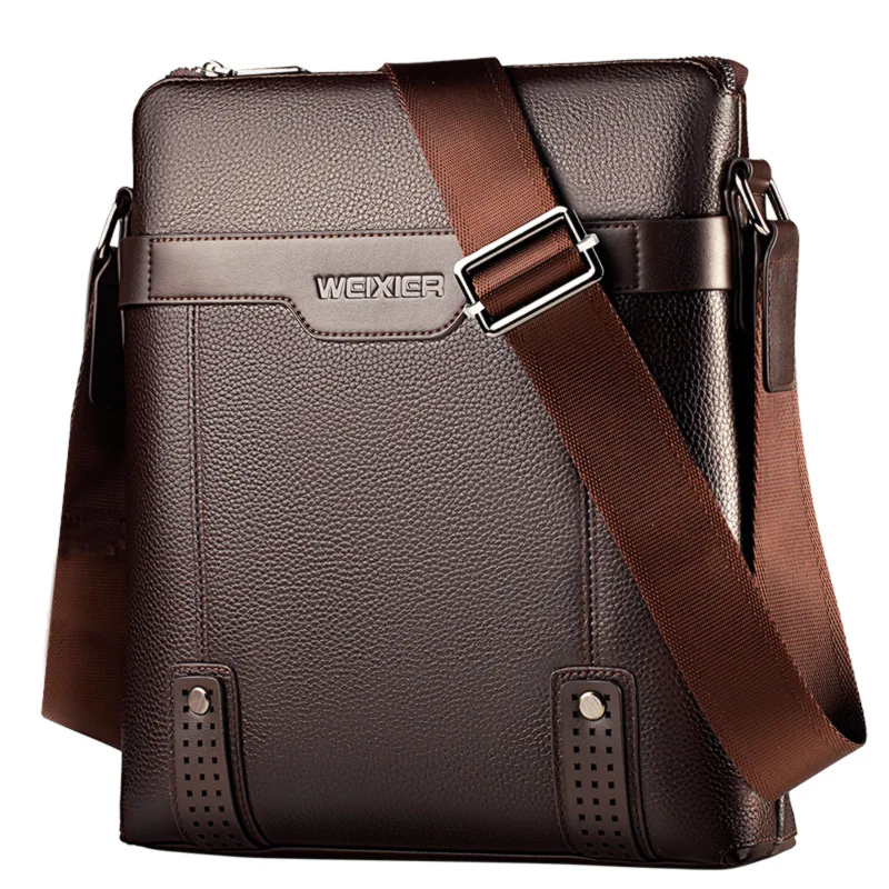 

Marrant Trendy Business Men Classic Vintage Mens Crossbody Bags PU Leather Shoulder Bag Messenger Bag for Men, Black,coffee