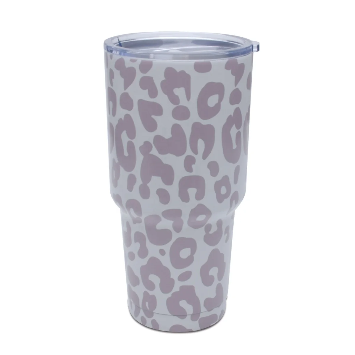 

30oz Custom white leopard Stainless Steel Double wall Matte Shiny Ice Hot Drinking Tumbler Straight with Lid DOM1131175, Leopard, cow, cactus and etc.