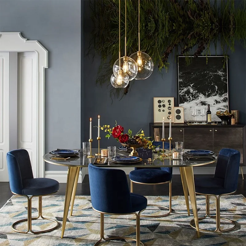 
Nordic postmodern round glass chandelier living room bedroom bedside bar dining room luxury simple decorative chandelier 