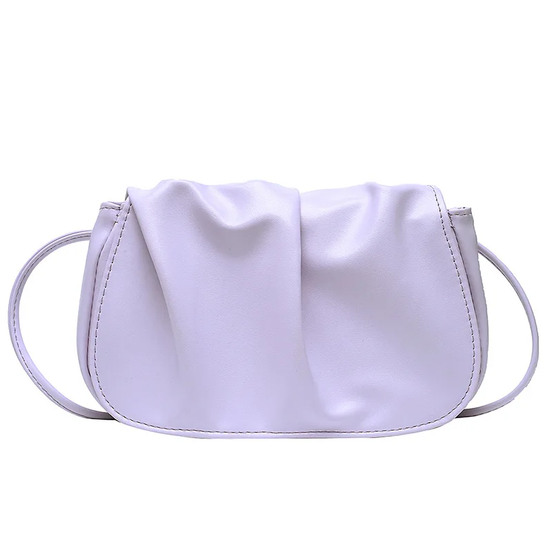 

Amazon Hot Sale Girls Bag Women Luxury Small Square Bag Shoulder Messenger Korean Version Of The Fold Cloud Saddle Bag, White/yellow/black/blue/purple