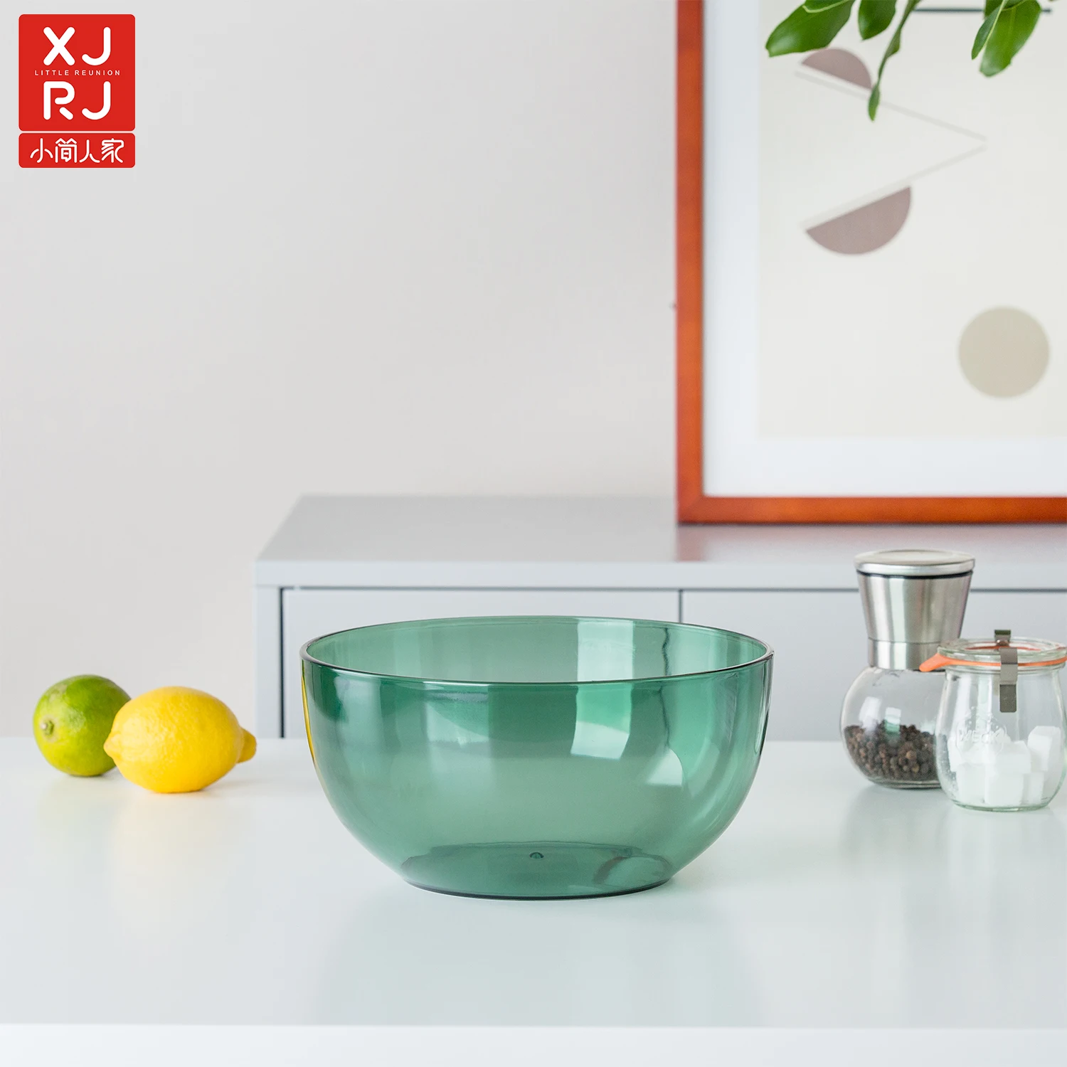 
Hot Sale Big Size Transparent Plastic Salad Bowl Mixing Serving Bowl 