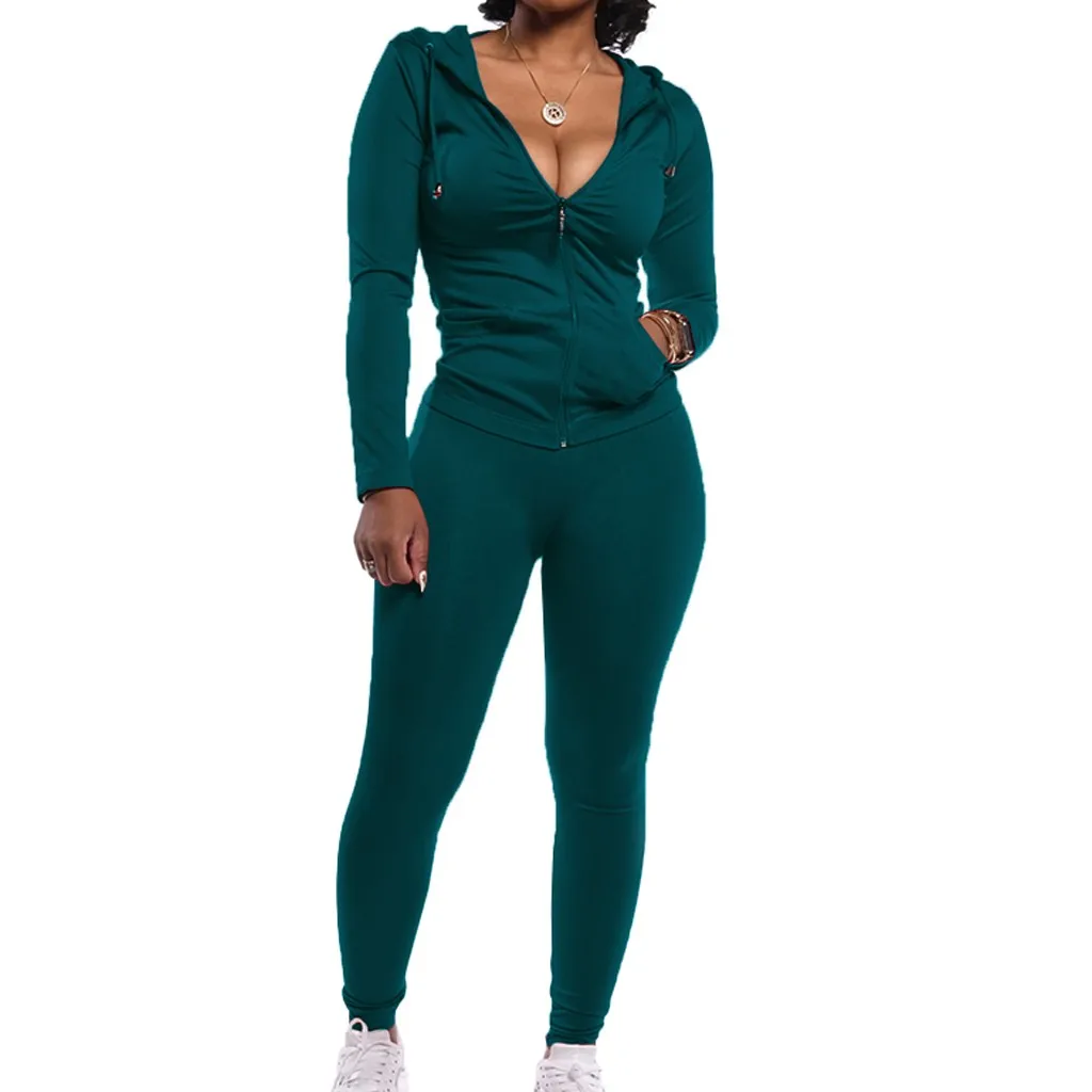 

Wholesale High Quality Fitness Women Sport Gym Hoodie Track Suit Pants Set Customized for Women Adults Autumn Customized Label, Custom color