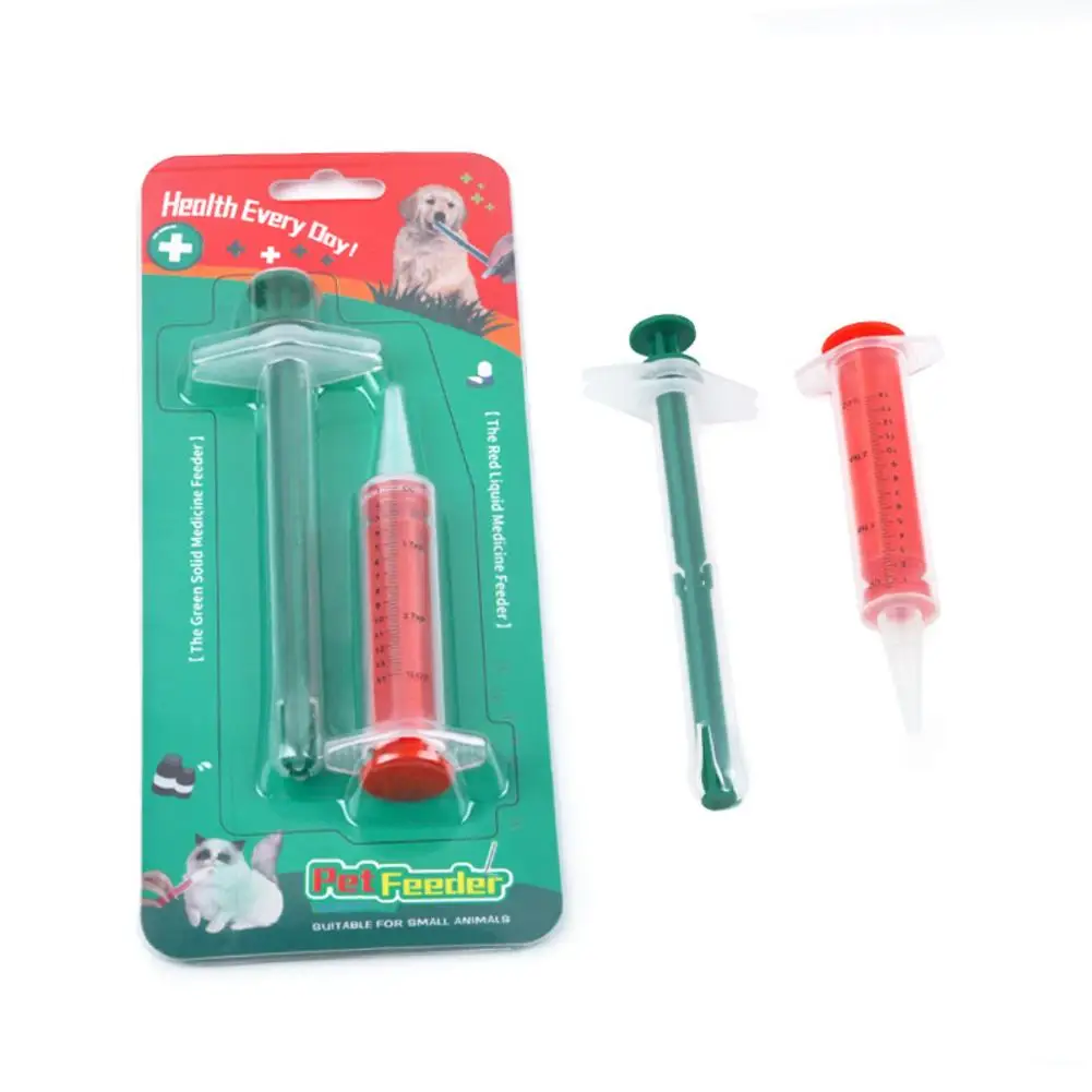 

Cat and dog wet and dry two-piece medicine feeding stick pressing type pet medicine feeding device