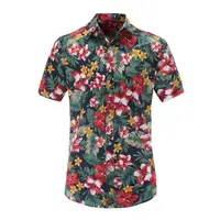 

Wholesale Cheap Custom New Arrival Casual Print Short Sleeve Button Up Hawaiian Shirt For Men