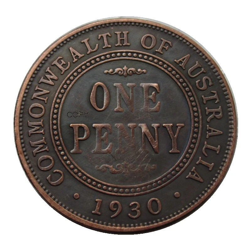 

Reproduction Australia 1930 1 Penny - George V Copper Decorative Commemorative Coin