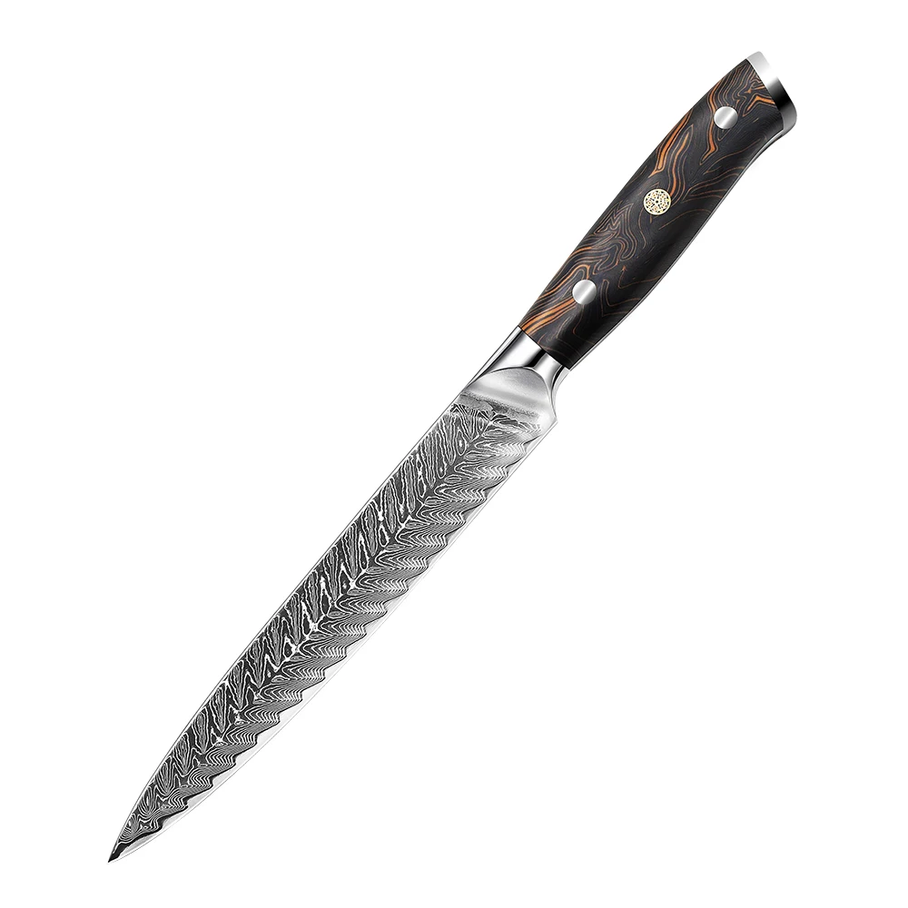 

8 inch professional Japanese damascus kitchen slicing knife