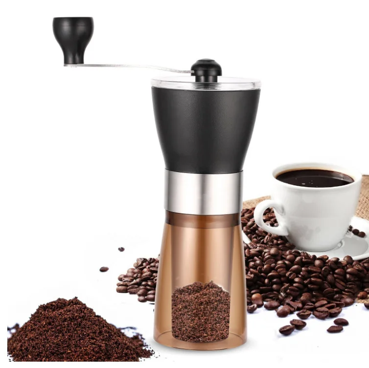 

Portable Adjustable Coarseness lightweight slim Ceramic Burr Hand Coffee Mill Manual Coffee Grinder for travel camping home use