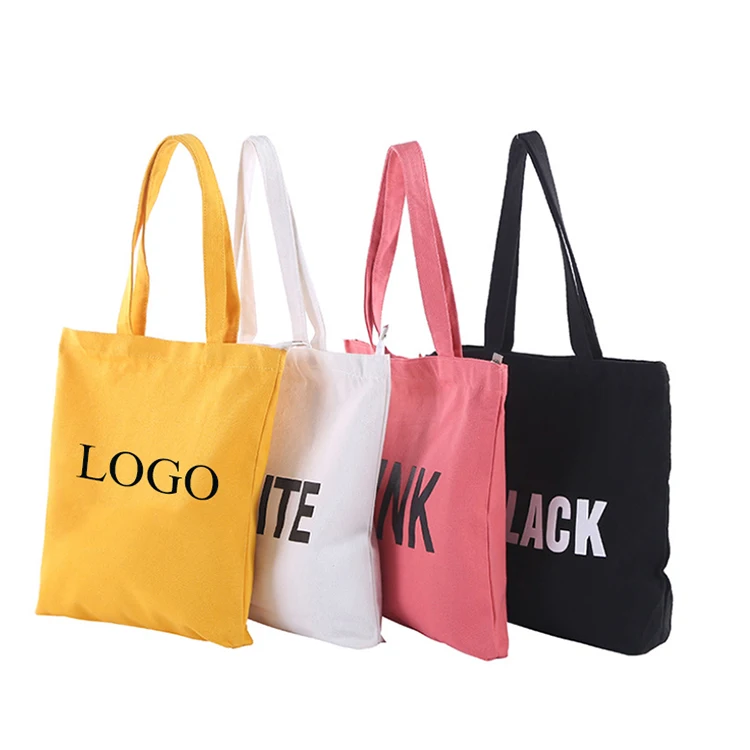 

wholesale organic handle luxury korean printing canvas tote bag Foldable cotton Shopping bags, Brown, red, gray, blue, black or customized