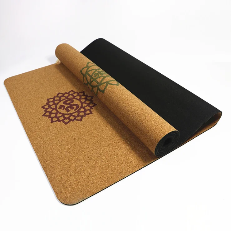 

Top Selling Natural Cork TPE Yoga Mat Non Slip Wear Resistant Printing Fitness Gym Sports 5mm Pilates Exercise Pads