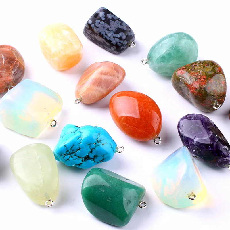 

Yase mix colors natural stone gemstone pendant healing crystal stone pendant