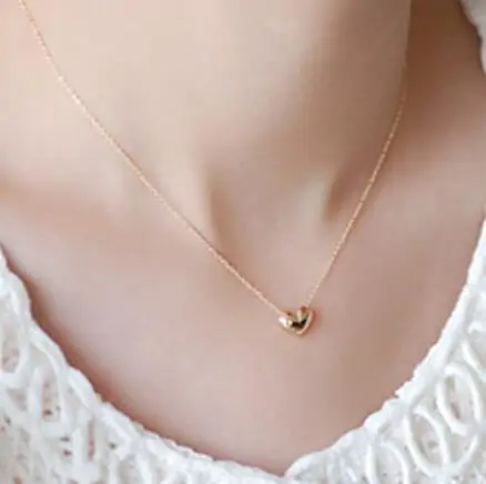 

Small Heart Choker Necklace For Women Gold Silver Chain Small Love Necklace Pendant In Collar Bohemian Choker Necklace Jewelry