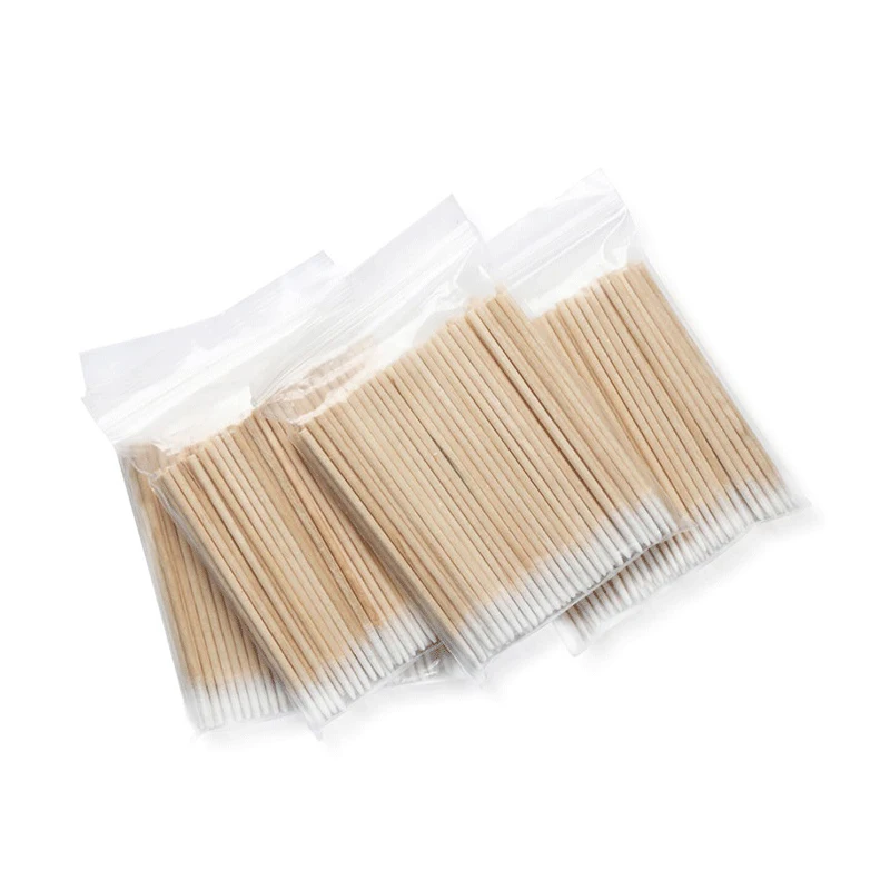 

Disposable Pointed Cotton Swab pointed tip wooden stick cotton swab, As picture