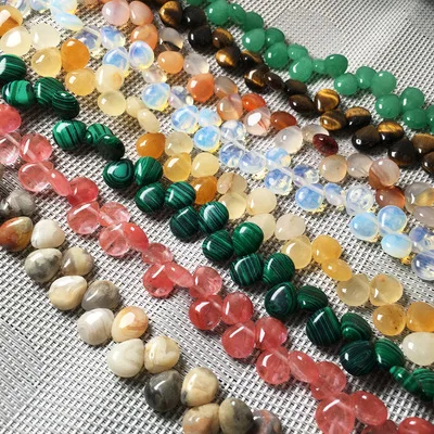 

30 pcs/strand Polished Tear Drop Beads Jewelry Findings Chunky Water drop Gemstone loose Beads For Jewelry Making, As picture shows