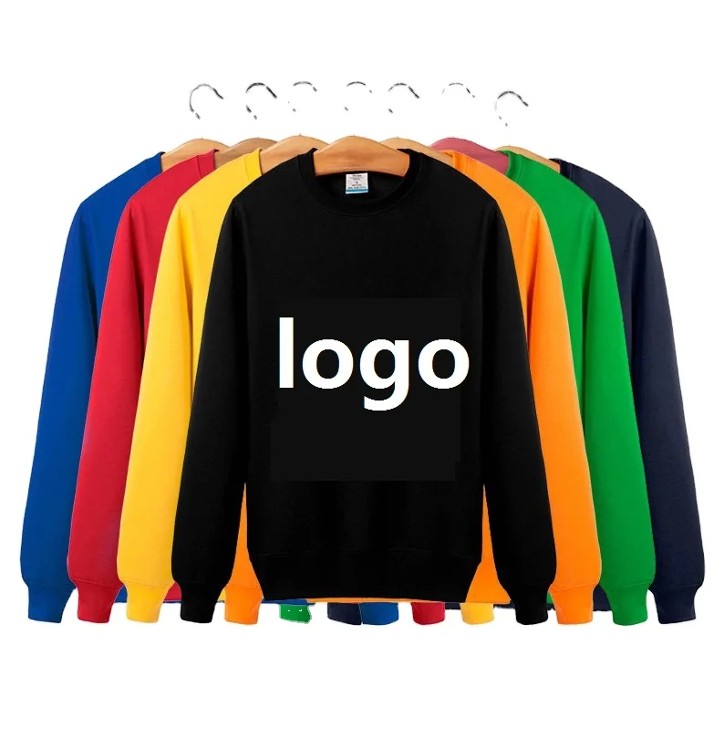 

Men's Shirts Blank Long Sleeve Print Logos Own Design Custom Sweat Suits Hoodies For Men, White, yellow, red, gray, black, sky blue, orange