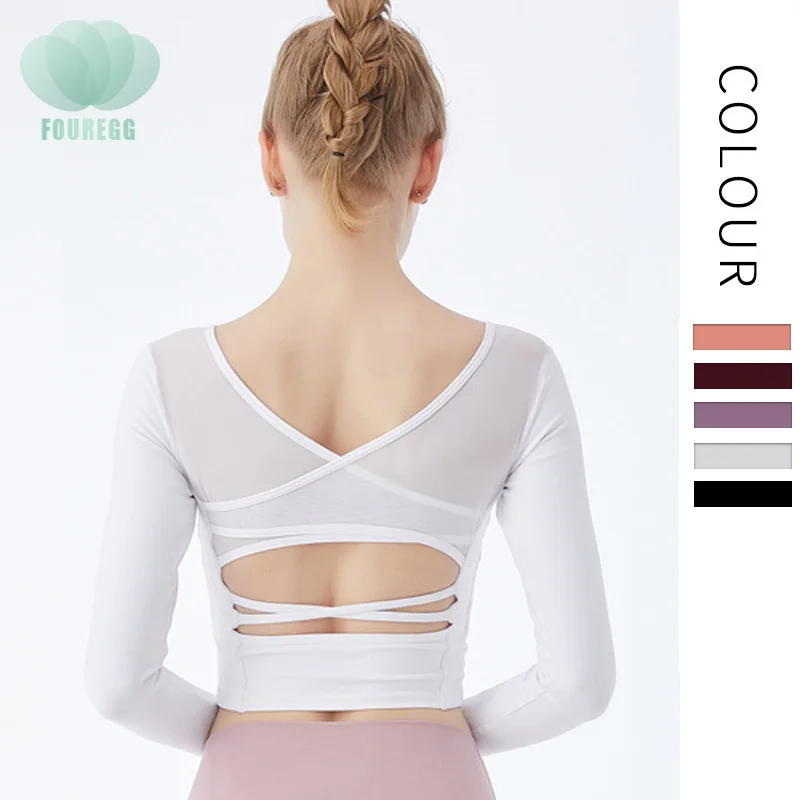 

Custom Logo 87% Nylon 13% Spandex Anti-Bacterial Long-Sleeved Women's Yoga Fitness Clothes, Customized colors