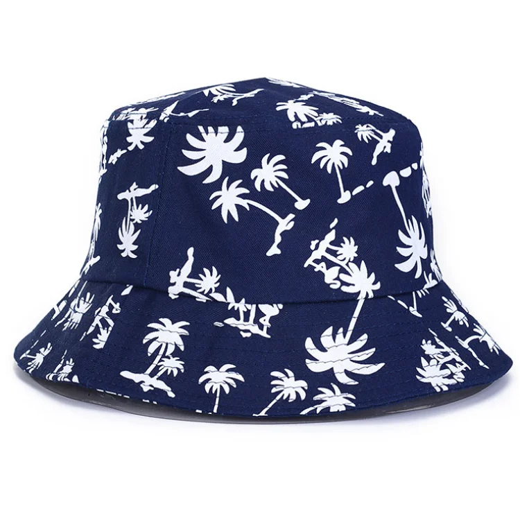 

hot Sell Custom Men Reversible blue Fishing Fisherman hat Printed Embroidered women summer bucket hats cap