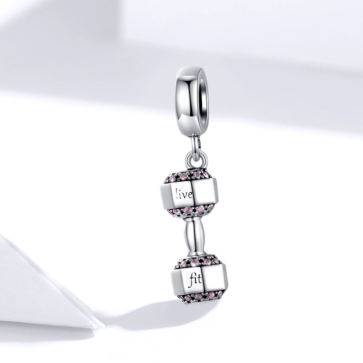 

Customized Jewelry 925 Sterling Silver Dumbbell Pendants Charms
