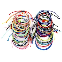 

Waterproof Adjustable Multi-layer Women Multi-Color Boho Handmade Jewelry Hand-woven Wax Rope String Cord Bracelets