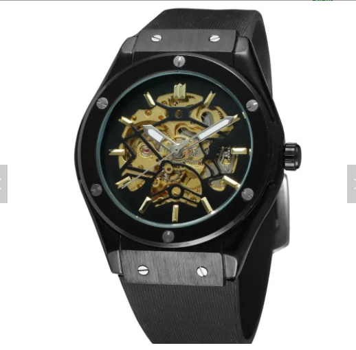 

Popular Brand Forsinning 389 Men Vintage Luxury Silicone Belt Self-winding Full Automatic Mechanical Skeleton Wrist Watches