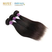 

Bliss Emerald 100% Unprocessed Raw Indian 3 IN 1 Hair, 3 Bundles Straight Human Hair Extension Cuticle Aligned Human Hair