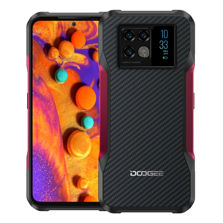 

New Arrival Mobile Phone for DOOGEE V20 Dual 5G Rugged Phone Waterproof 6.43 inch 8GB+256GB Cellphone 6000mAh Original, Wine red