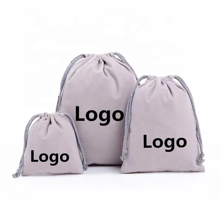 

Wholesale Eco Muslin Pouch Customized Organic Cotton Drawstring Bag Gift, Natural