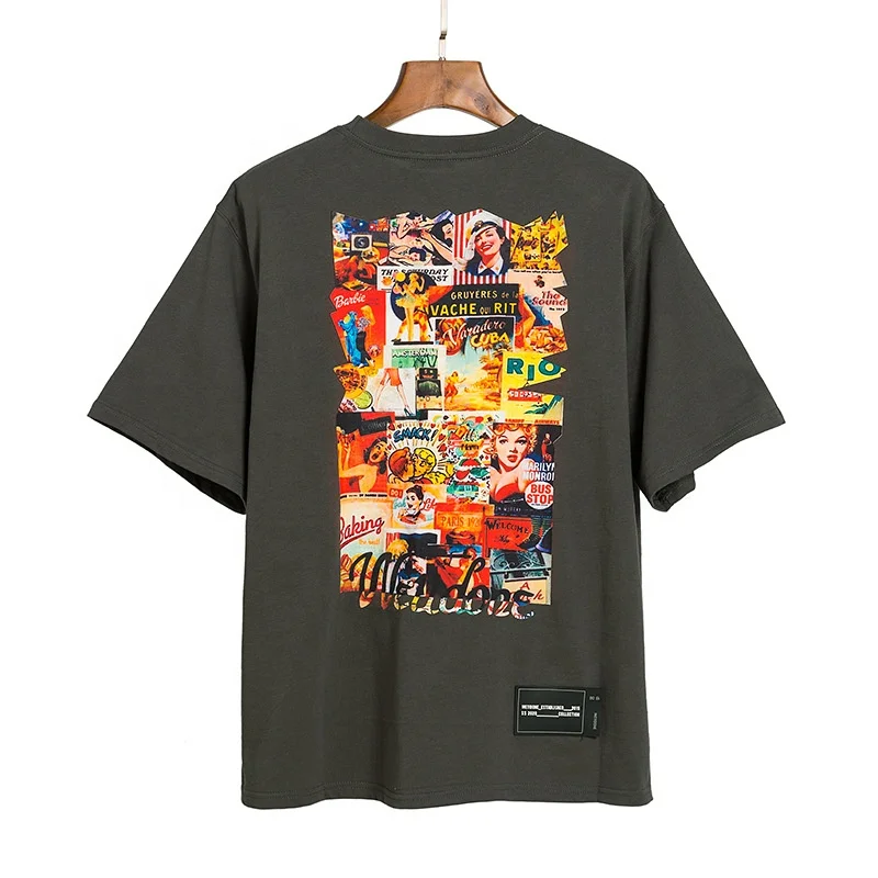 

latest shirt designs for men Hip Hop Muscle Fit Curved Hem White Cotton Custom Printing Logo Men T Shirt Casual2021