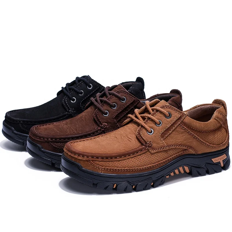 

Wholesale men's summer travel genuine leather casual dress shoes
