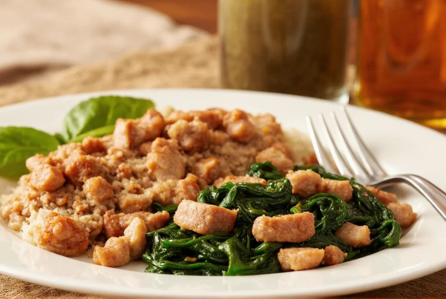 Pork and Spinach Plate