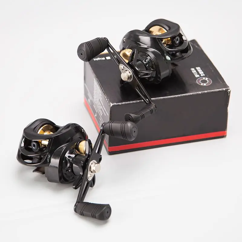 Sales1 Magnetic Brake System 8KG Drag 18+1BB Saltwater Baitcasting Reels 7.2:1 High Speed Black Gold Fishing Wheel