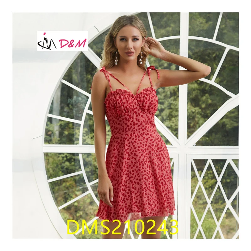 

D&M Womens Clothing Latest Design Print Casual Dresses For Ladies Sexy Summer Women Dress Chiffon New Style, Shown,or customized color,provide color swatches