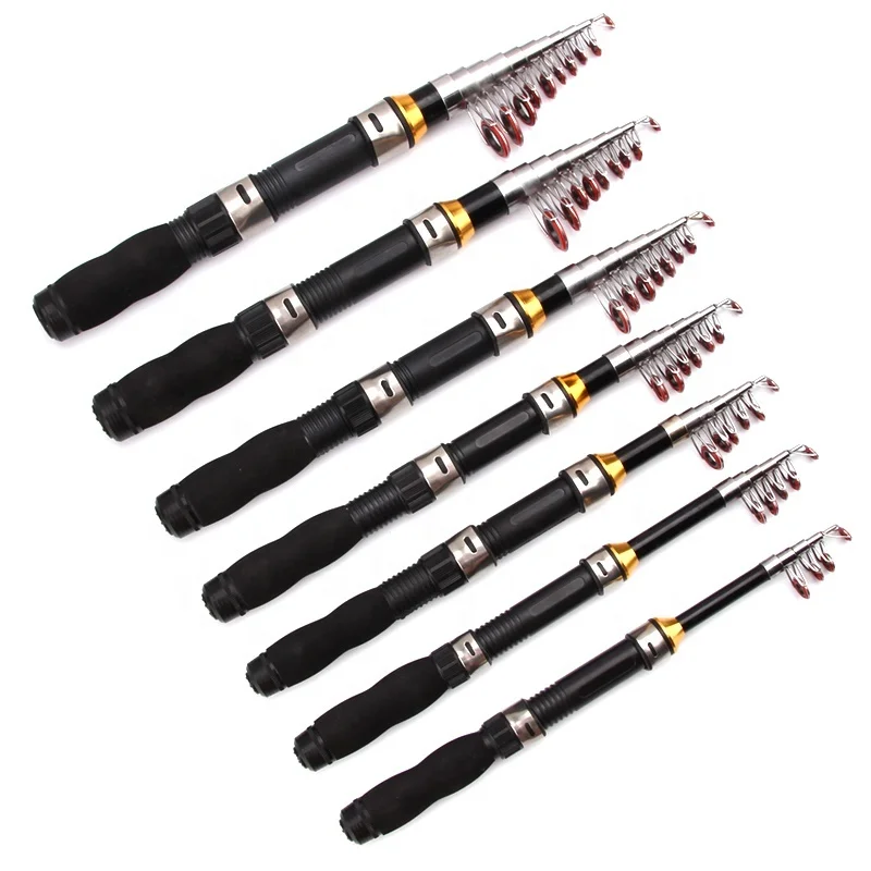 

Telescopic Fishing Rods Carbon Fiber Telescopic Fishing Pole Casting Rod Stainless Steel Lures Tackle Hooks Reel