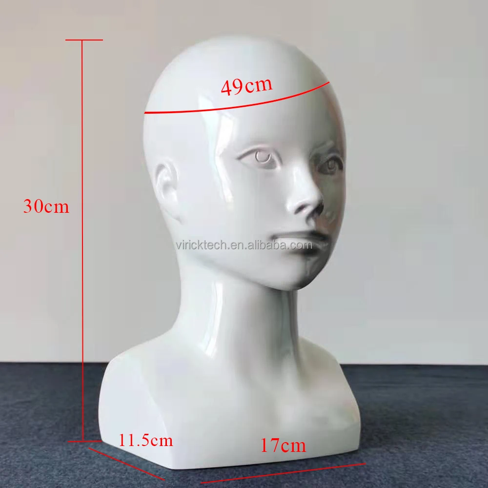 

Children model prop head kid head dummy child head, White, black