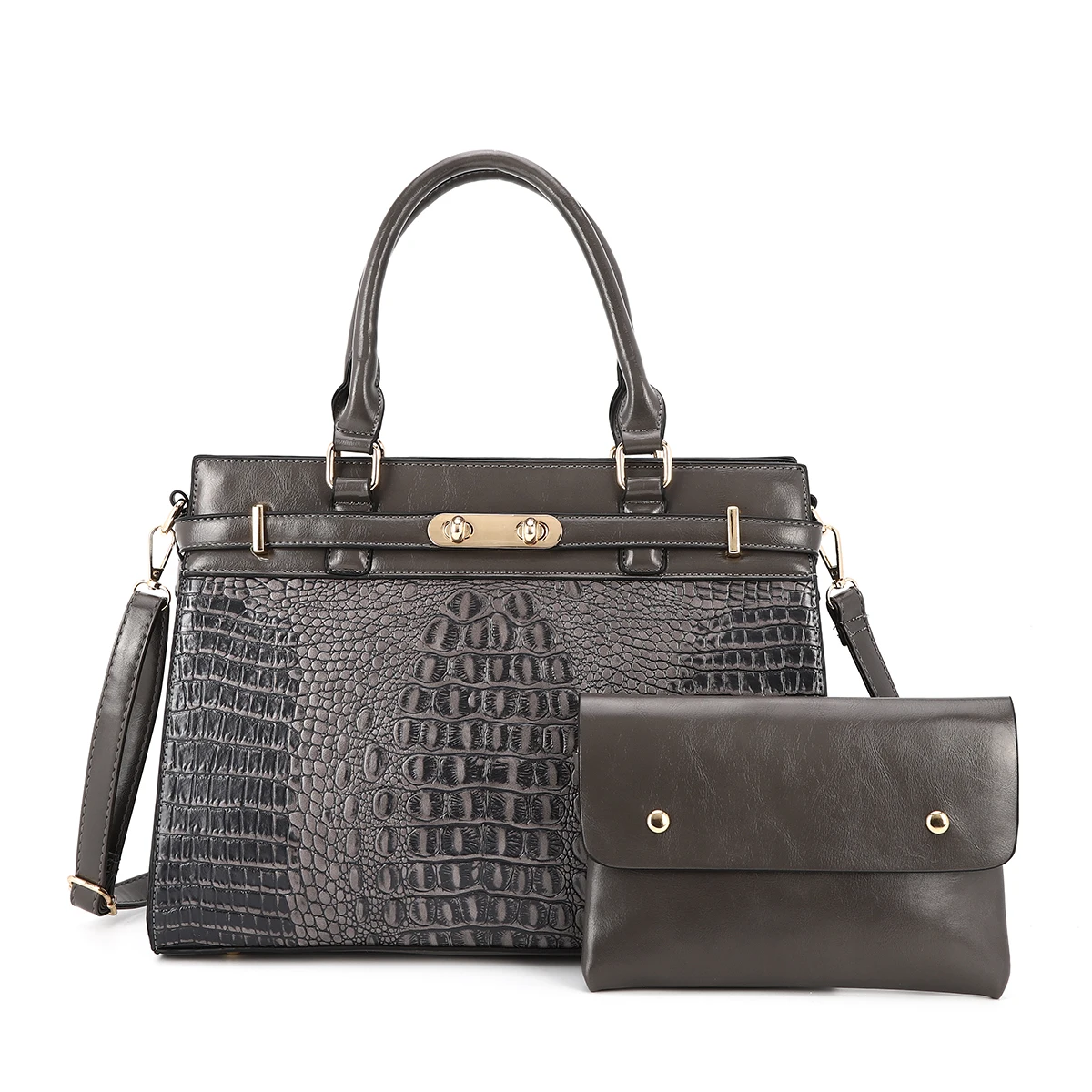 

ZOCAI Best Quality Shoulder Bag Tote Crocodile Leather Pu Big Vintage Purses Handbags In Bulk for Women Ladies, As photos or customizable