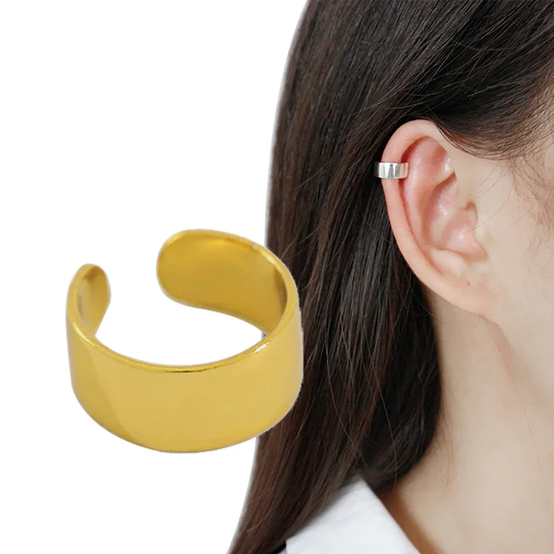

Popular Ear Cuff Earrings For Women Non Pierced Ears Climber Piercing Cartilage Clip On EarringsEar Wrap Crawler Hook E, Silver or gold plated