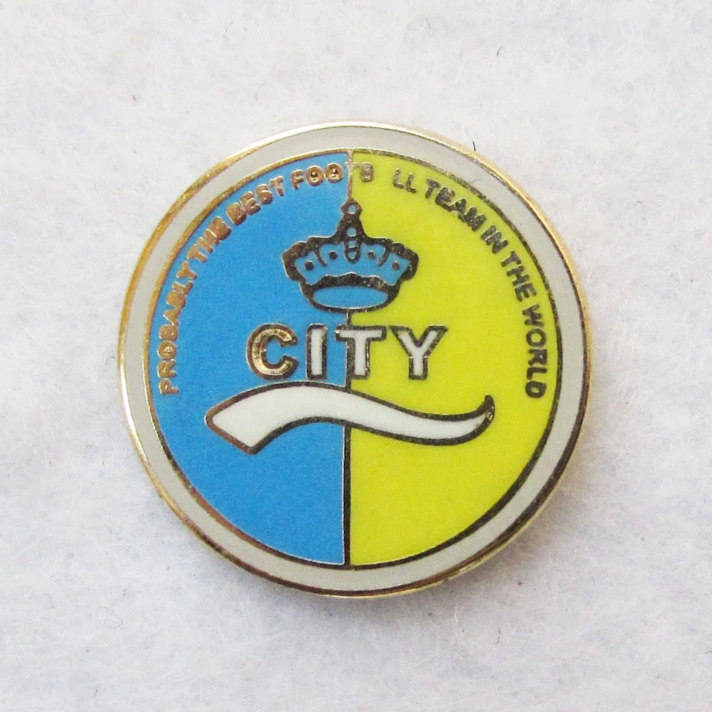 

Custom hard enamel lapel pins city of badges round shape design logo gold plated high quality No MOQ blue color green, Pantone color
