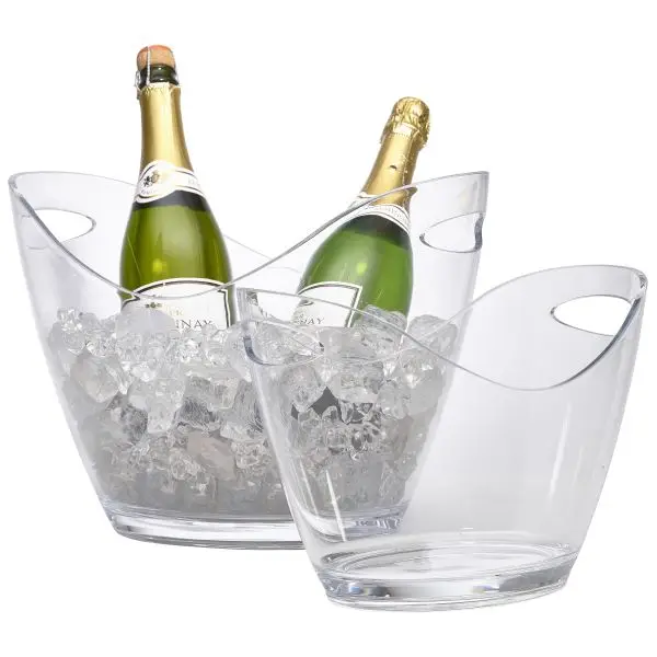Unibos Clear Acrylic Ice Cooler Wine Champagne Beer Drinks Bar Ice Bucket 