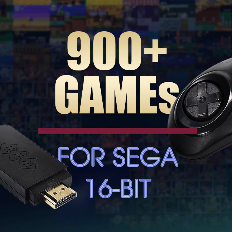

DATA FROG 4K TV Game Simulateur for Sega Mini HDMI-Compatible Stick Console 900 Games for Sega Genesis 16 Bit Retro Consoles