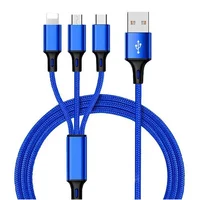 

Mini Nylon Cellphone 3 In 1 Usb Cable 2A 3In1 Cable Charger Custom Multi Charging Cable For Iphone For Samsung Android