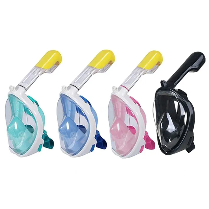 

Dropshipping Wholesales Swimmer Full Face Diving Mask Underwater Swimming Anti Fog Snorkeling Mask For Diving, Black, blue, pink, green