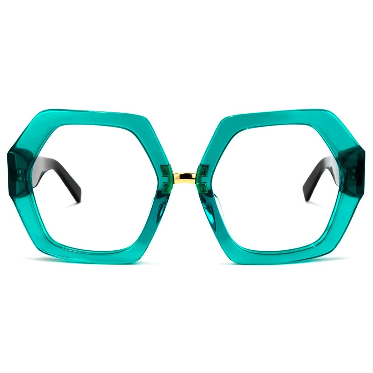 

2021 Zeelool Latest Design Womens Geometric Acetate Wide Oversized Eyeglasses Optic Frames