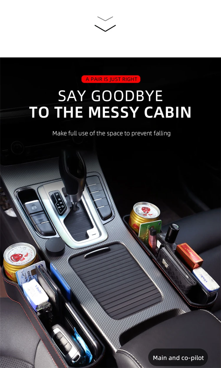 car seat gap storage box cup pu leather
