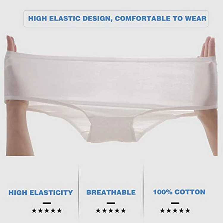 Travel Disposable Underwear Womens Panties 100% Cotton For Postpartum ...