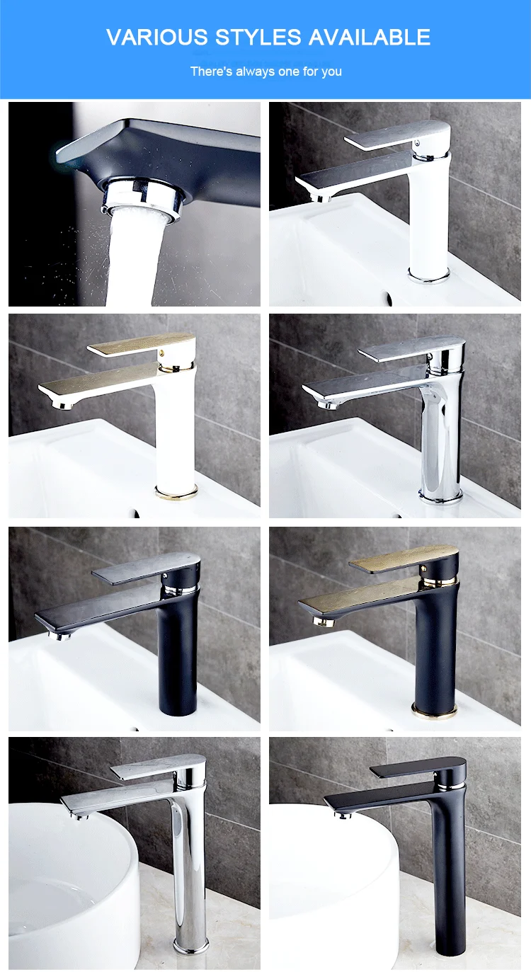 Bathroom polished white new fashion basin faucet