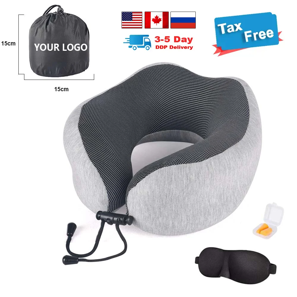 

Fast shipment Super Comfortable Cervical Memory Foam Custom Travel Car Neck Pillow For Airplane